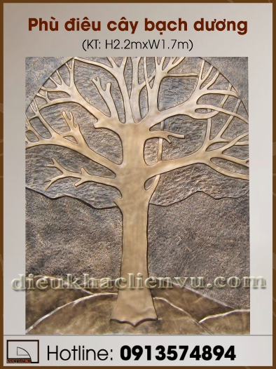 Phù điêu cây bạch dương